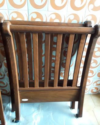 culla in legno massiccio con  cassettone sotto
