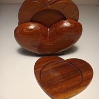 Sottobicchieri in legno - cuore