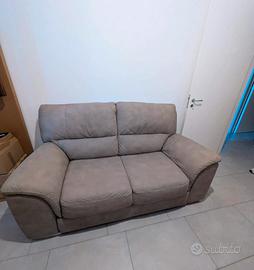 Divano in nabuk  tortora 2 posti 