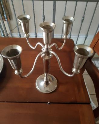 candelabro 5 fuochi argento 800