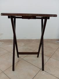 tavolino pieghevole in vero legno 