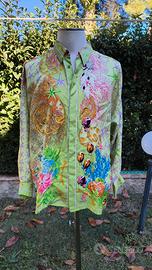 Gianni Versace Camicia uomo 100% Seta Vintage L 3
