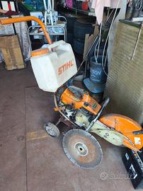 Tagliasfalto stihl ts 400 carrello serbatoio e dis