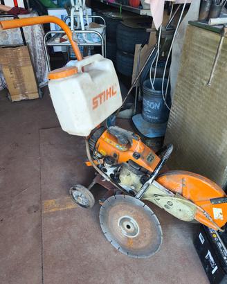 Tagliasfalto stihl ts 400 carrello serbatoio e dis