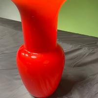 Vaso Venini Opalino Rosso Murano