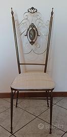 Sedia in ottone anni 70 da collezione 