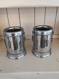 Set 2 portabottiglie Silverplate vintage