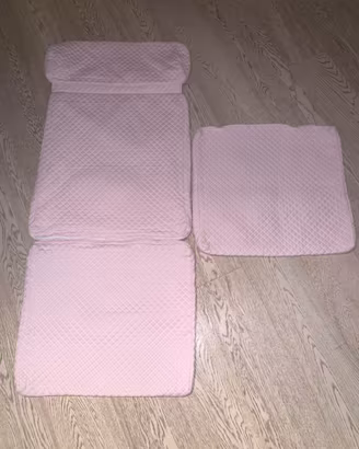 Fodera rosa pois per cuscino sedia Ikea POÄNG