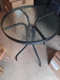 tavolino da esterni piano in vetro