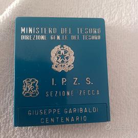Moneta 500 lire in argento - centenario Garibaldi