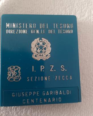 Moneta 500 lire in argento - centenario Garibaldi