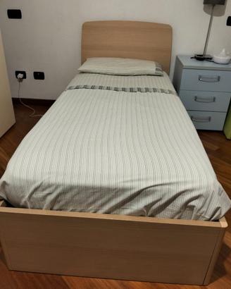 Letto singolo con contenitore