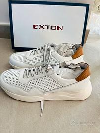 Sneakers  Alte nuove, in Pelle nappa bianca, EXTON