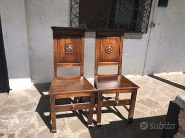 4 Sedie in noce