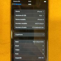 iPhone8 256 gb grigio siderale come nuovo.
