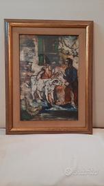 Dipinto su cartoncino di Beppe Serafini 