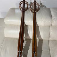 Arbalet fucile doppio elastico legno teak iroko