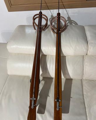 Arbalet fucile doppio elastico legno teak iroko