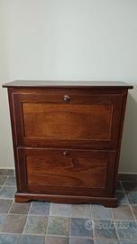 Scarpiera a 2 livelli in arte povera