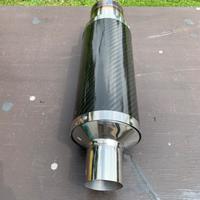 Marmitta silenziatore carbonio ed acciaio