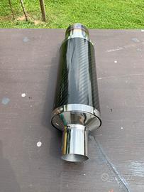 Marmitta silenziatore carbonio ed acciaio