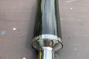 Marmitta silenziatore carbonio ed acciaio