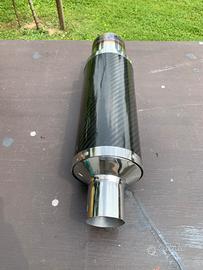 Marmitta silenziatore carbonio ed acciaio