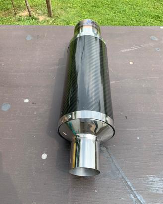 Marmitta silenziatore carbonio ed acciaio