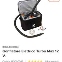 gonfiatore per gommoni bravo turbomax scoprega