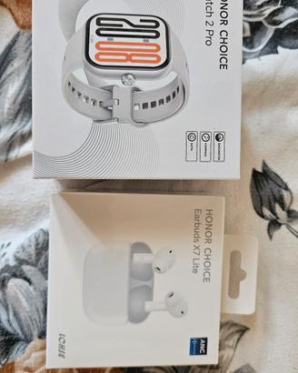 Honor Watch 2 Pro  e  earbuds X7 lite sigillati