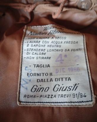 impermeabile per uniforme kaki anni 50-60