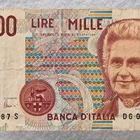 Banconota 1000 Lire “Maria Montessori”