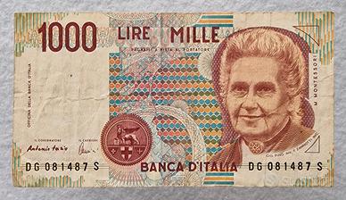 Banconota 1000 Lire “Maria Montessori”