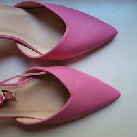 scarpe con il tacco fucsia 