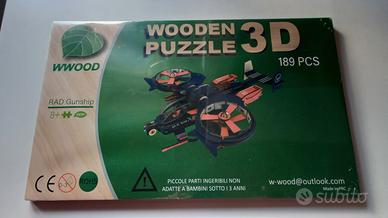 wooden puzzle 3D RAD GUNSHIP