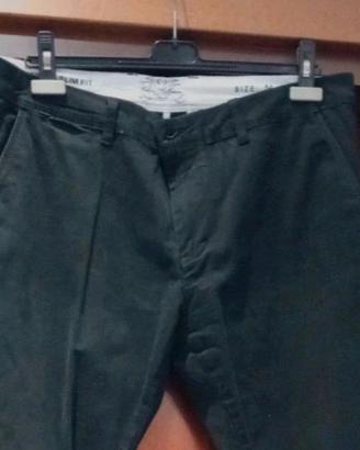 Pantalone uomo nero cotone tg 54 Chinos Collection