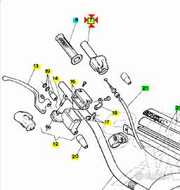 -Comando gas cmpl Aprilia Climber AP8118163