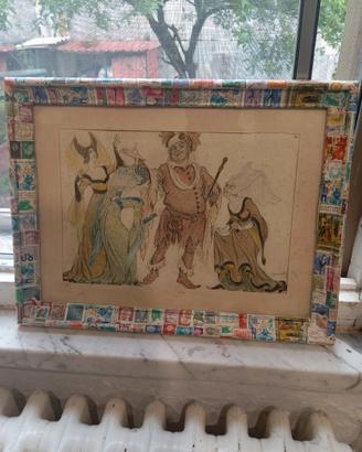 Quadro disegno su carta, 1936, Amelia Chiesa