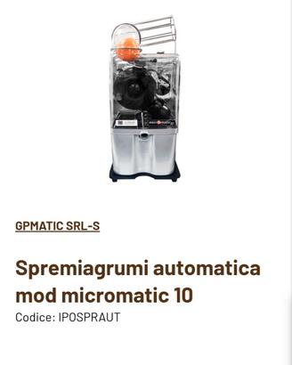 spremiagrumi automatica mod. micromatic10