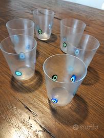 bicchieri vetro di Murano 