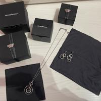 set orecchini e collana emporio armani
