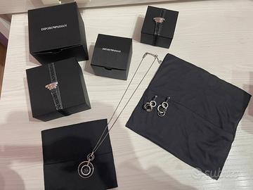set orecchini e collana emporio armani
