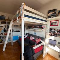 Letto soppalco + materasso