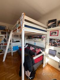 Letto soppalco + materasso