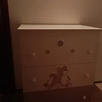 Letto con sponde e cassettiera Erbesi