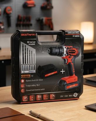 Kit trapano avvitatore a batteria 20v