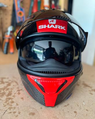 Casco Shark Spartan Carbon Skin + Cardo 4X