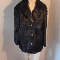 Cappotto in pelliccia vintage nera – anni ’70/‘80