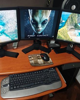 Postazione PC Completa i5-6600,GTX 1050ti + 3 Dell