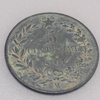 Moneta Regno d'Italia. 5 Centesimi 1861